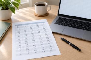 how to make a results table readable