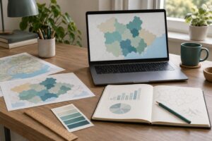 how to present geospatial results in a results chapter