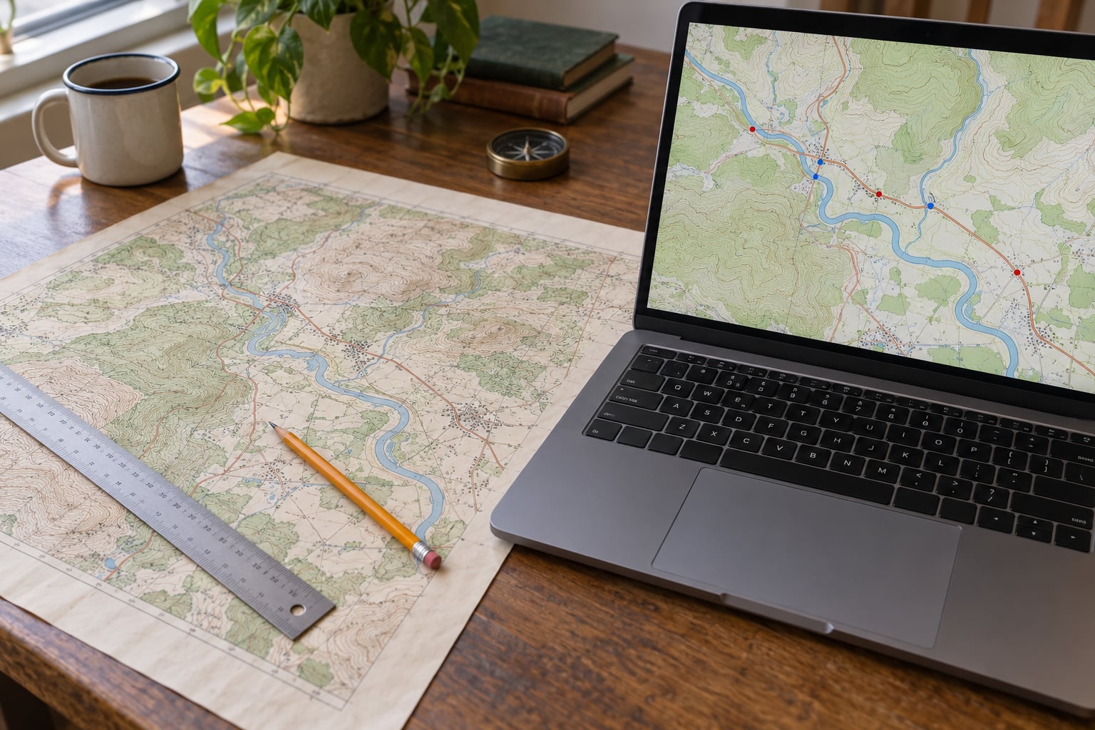 how to georeference a scanned map
