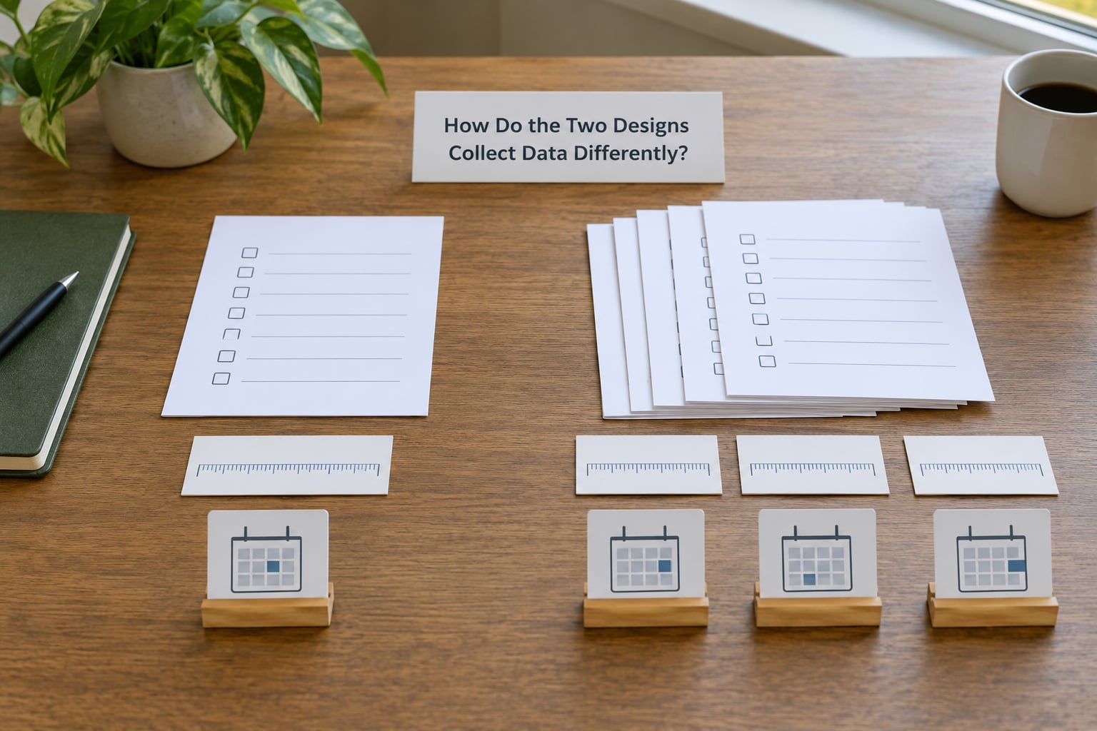 How Do the Two Designs Collect Data Differently?