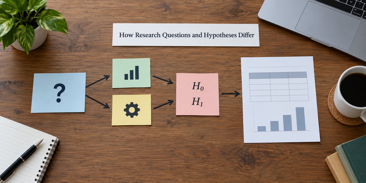 How Research Questions and Hypotheses Differ