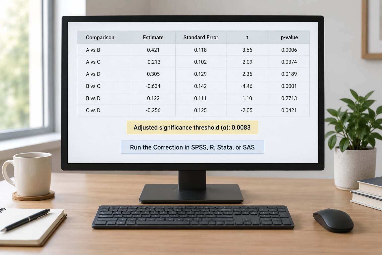 Run the Correction in SPSS, R, Stata, or SAS