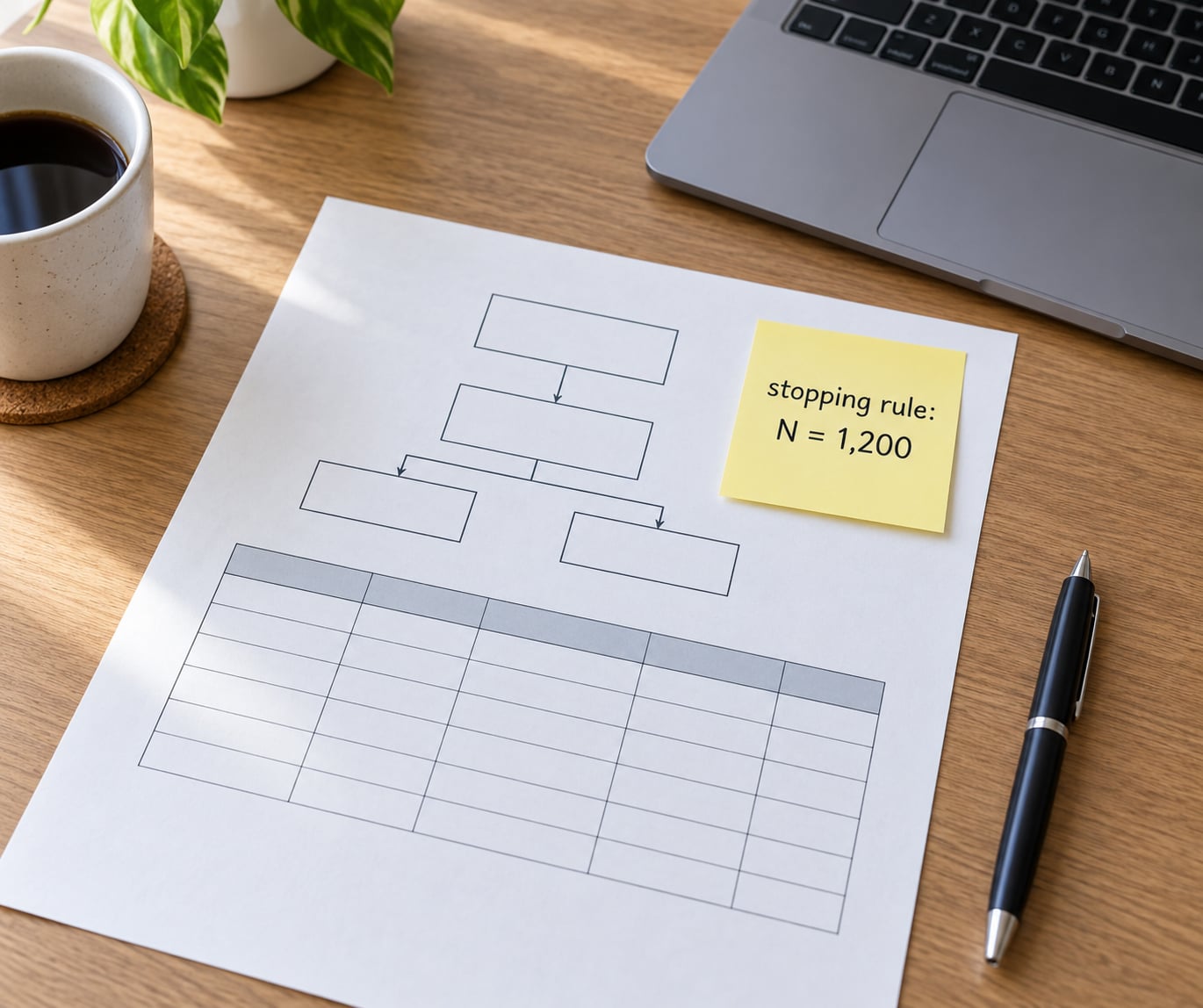Define the analysis before looking at results