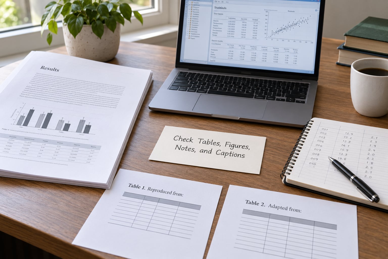 Check Tables, Figures, Notes, and Captions