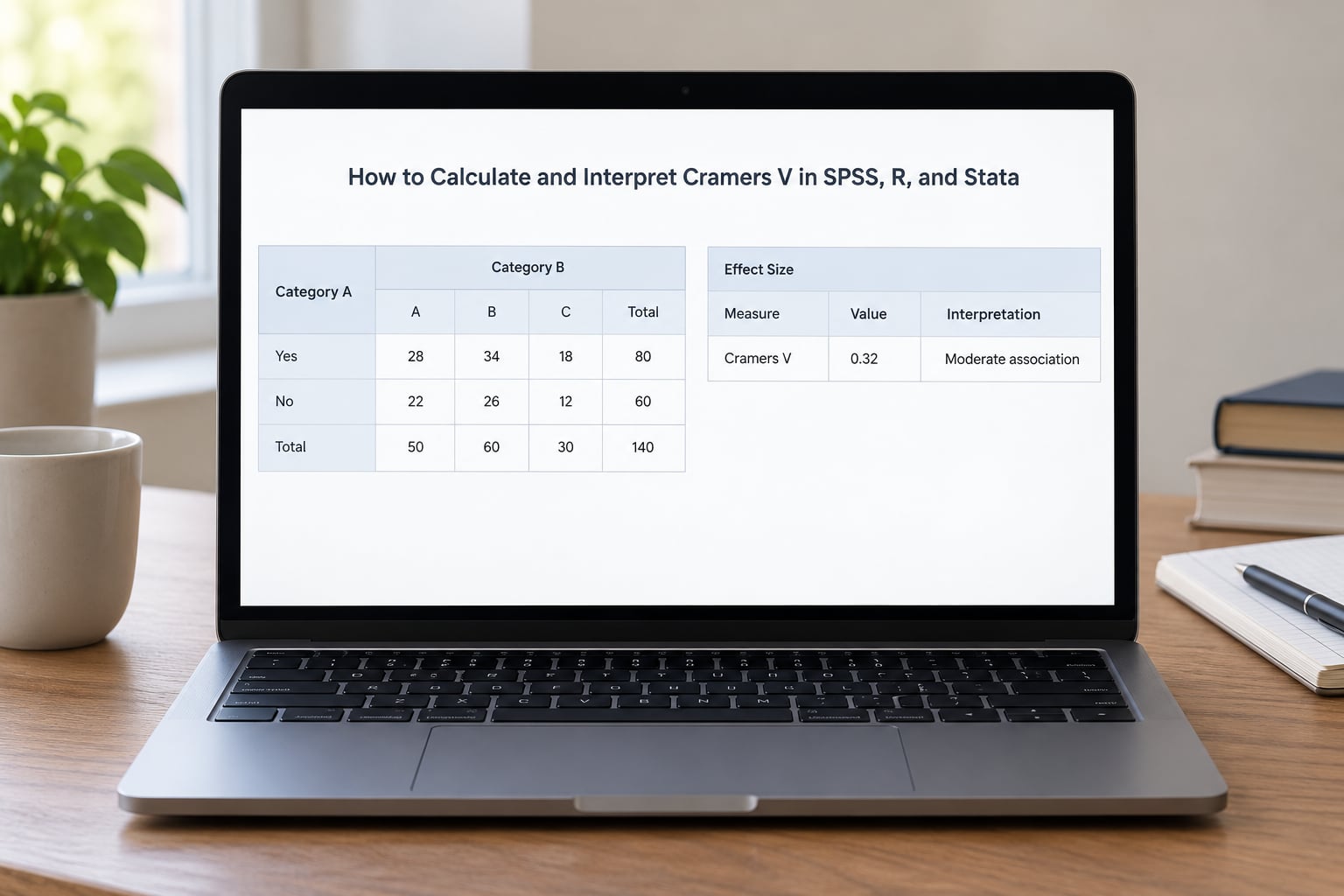 How to Calculate and Interpret Cramers V in SPSS, R, and Stata