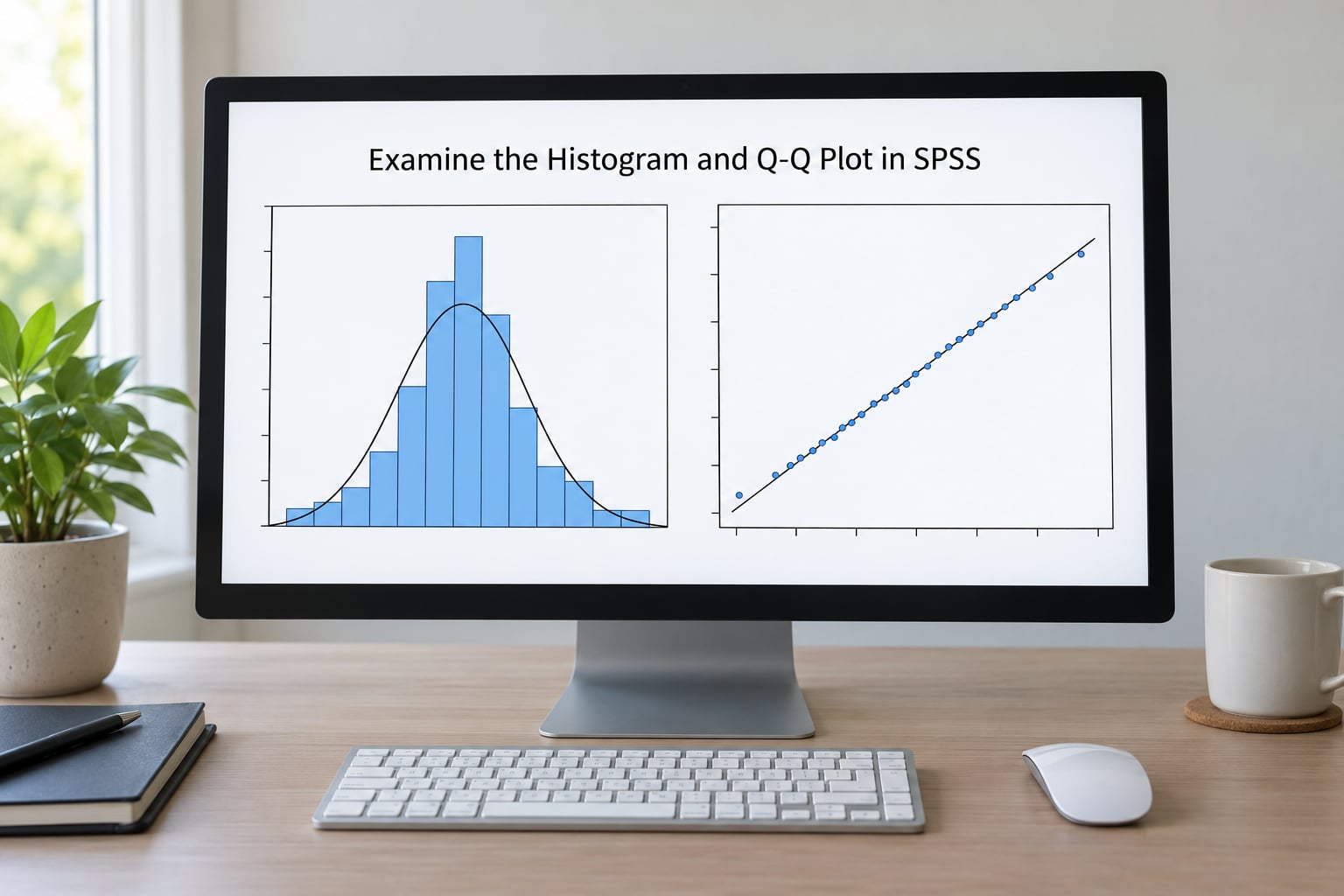 Examine the Histogram and Q-Q Plot in SPSS