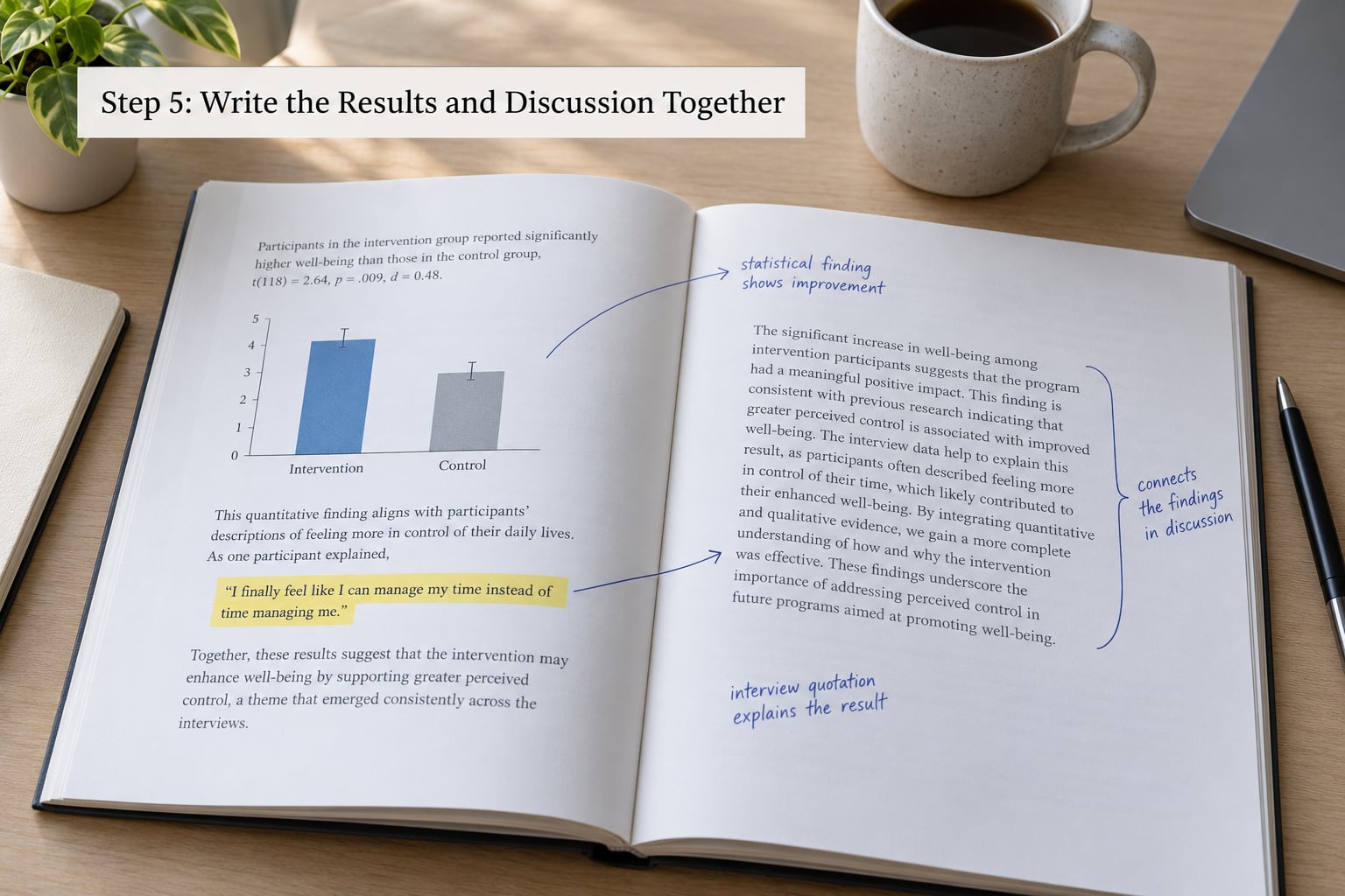 Step 5: Write the Results and Discussion Together