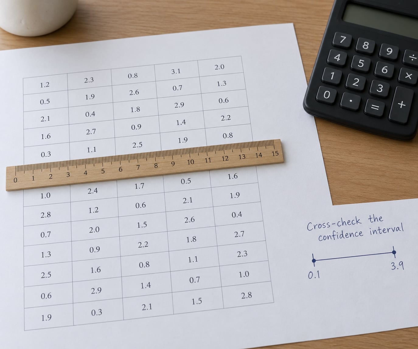 Cross-check the confidence interval