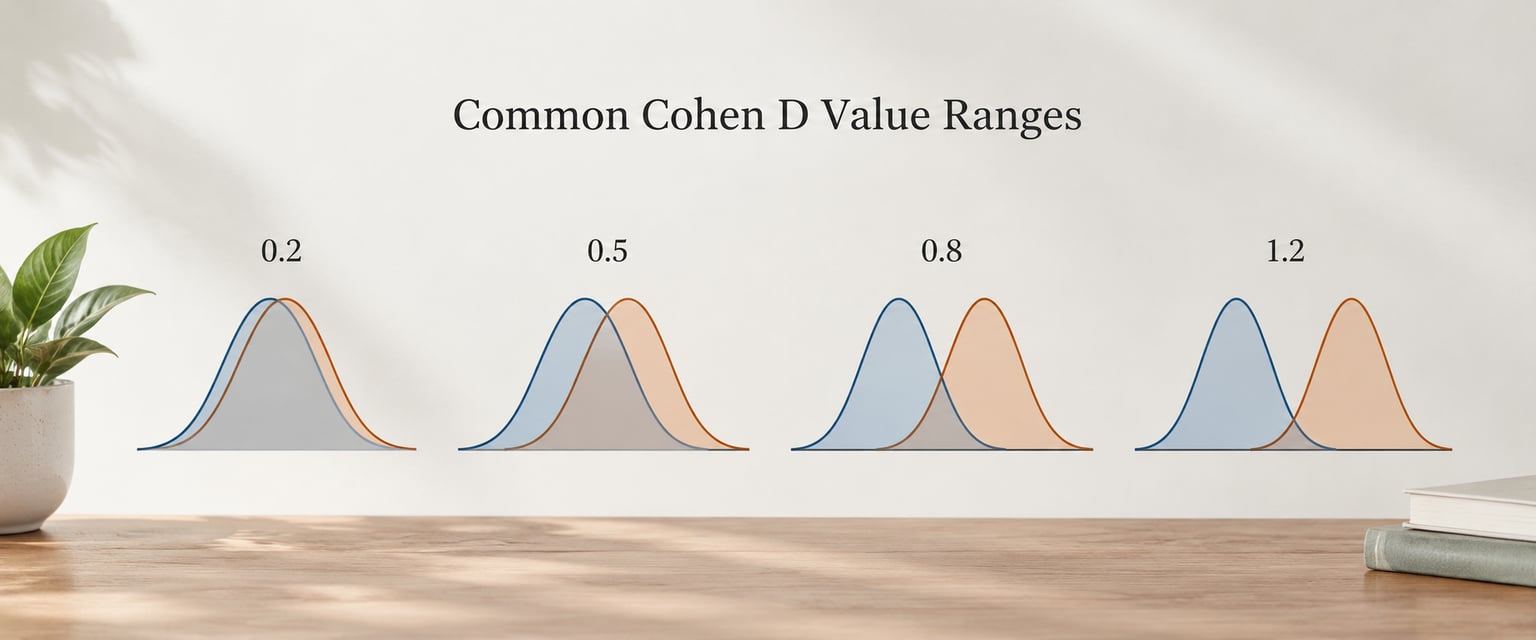 Common Cohen D Value Ranges