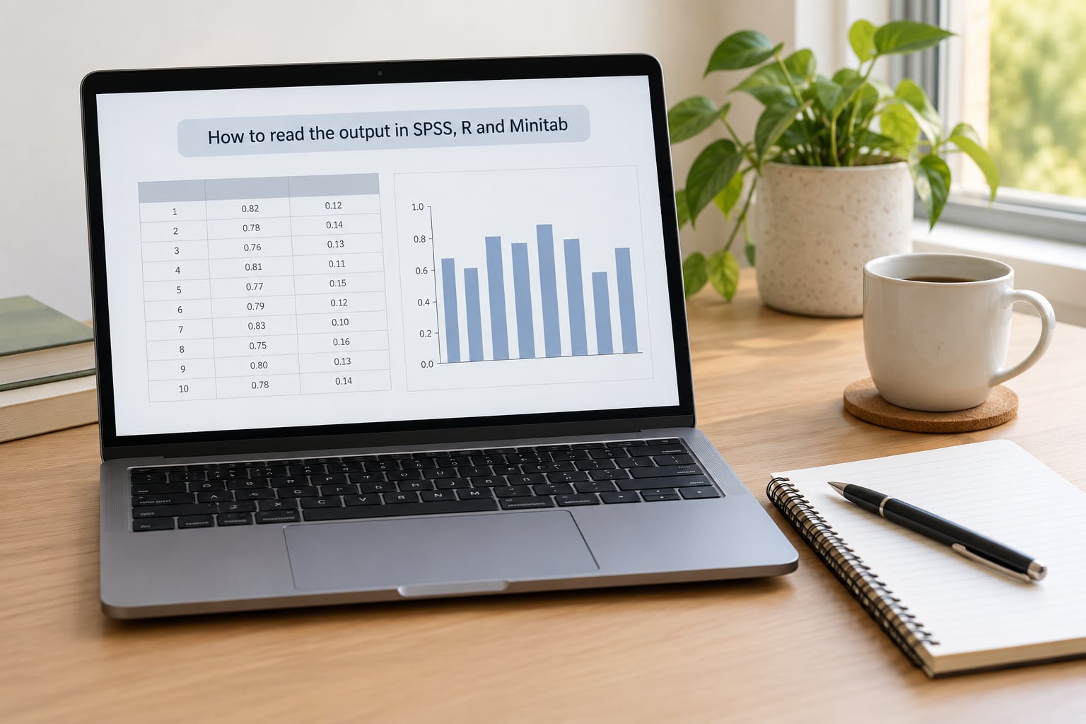 How to read the output in SPSS, R and Minitab
