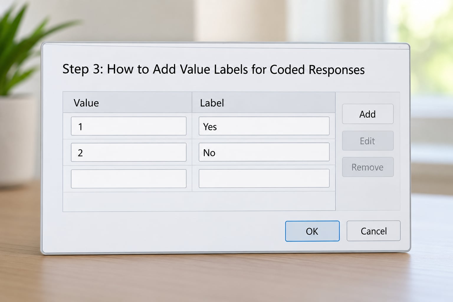 Step 3: How to Add Value Labels for Coded Responses