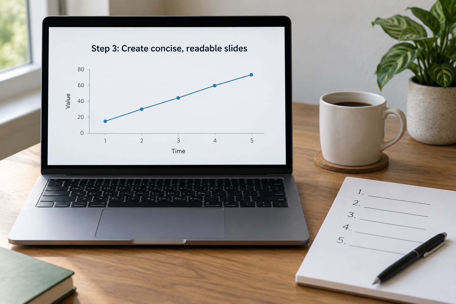 Step 3: Create concise, readable slides