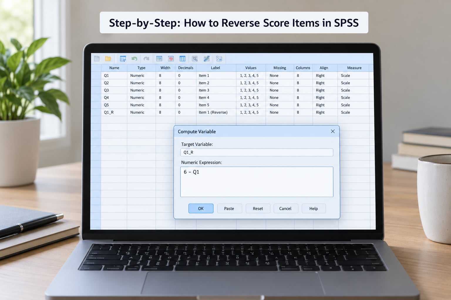 Step-by-Step: How to Reverse Score Items in SPSS