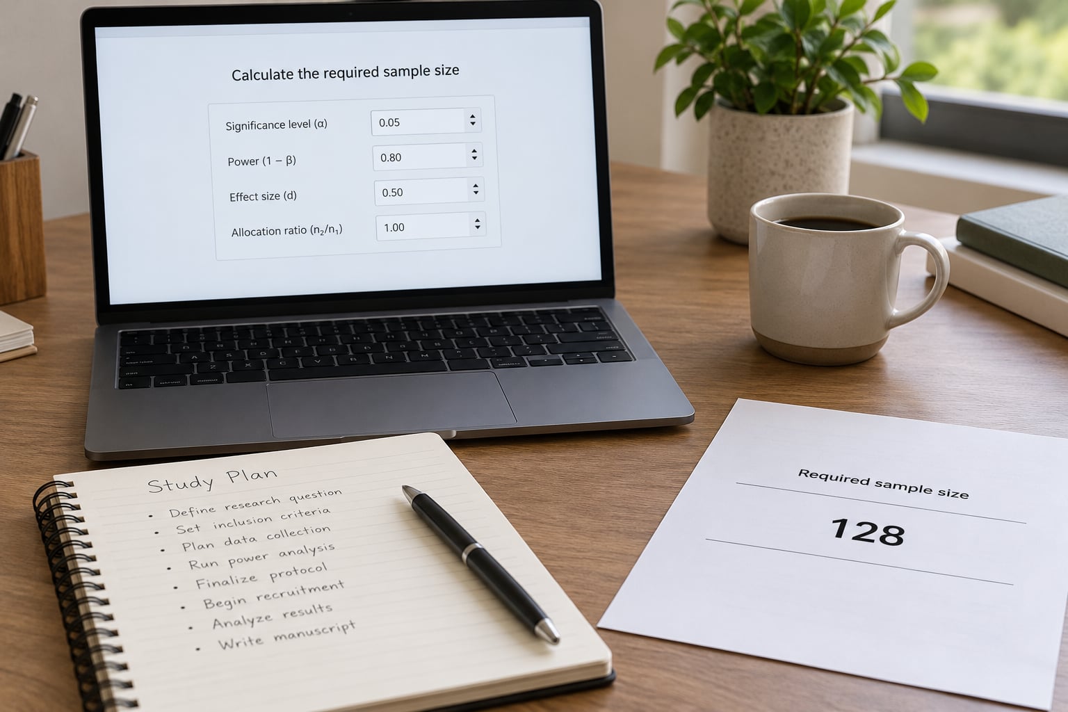 Calculate the required sample size