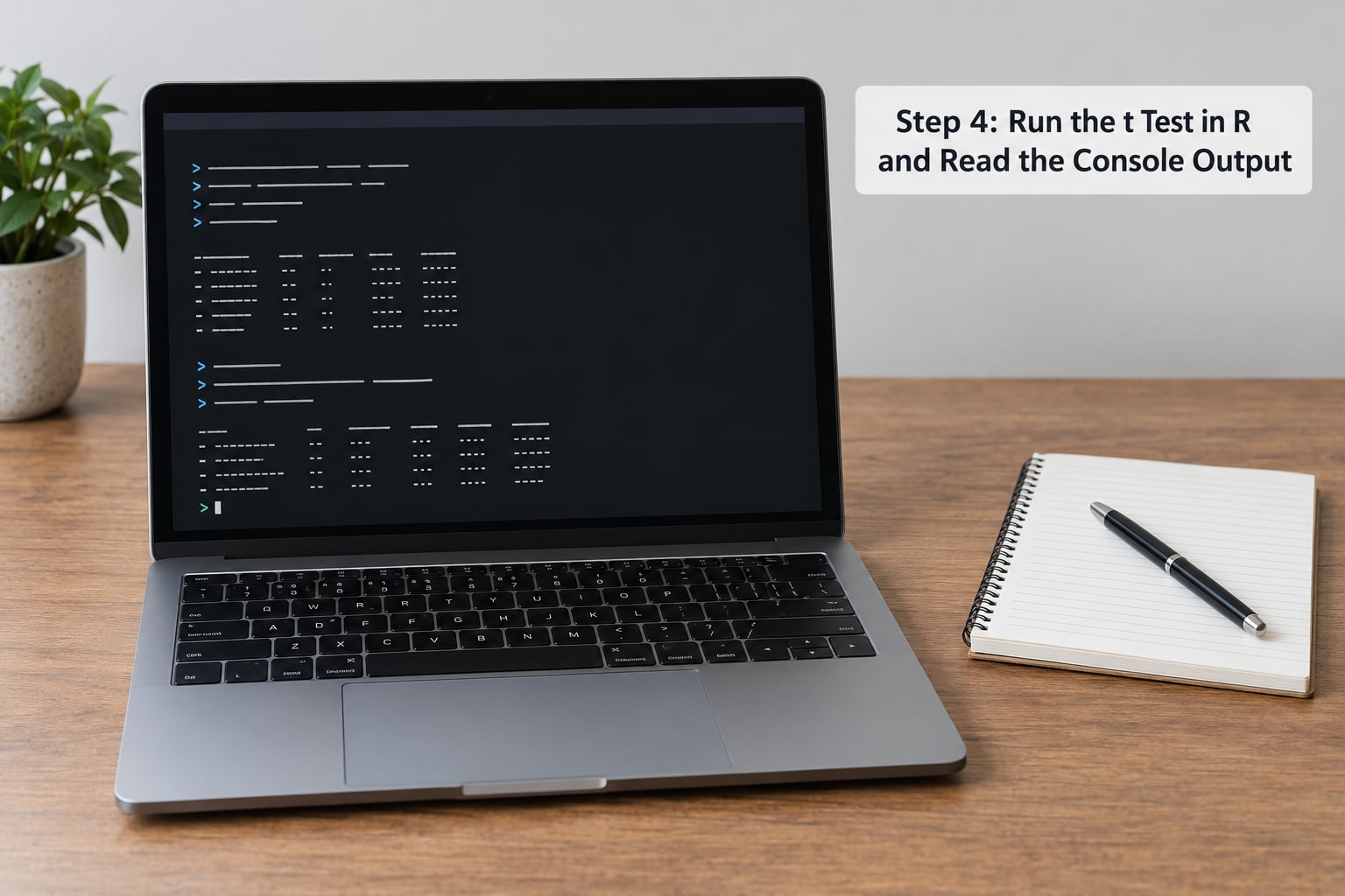 Step 4: Run the t Test in R and Read the Console Output