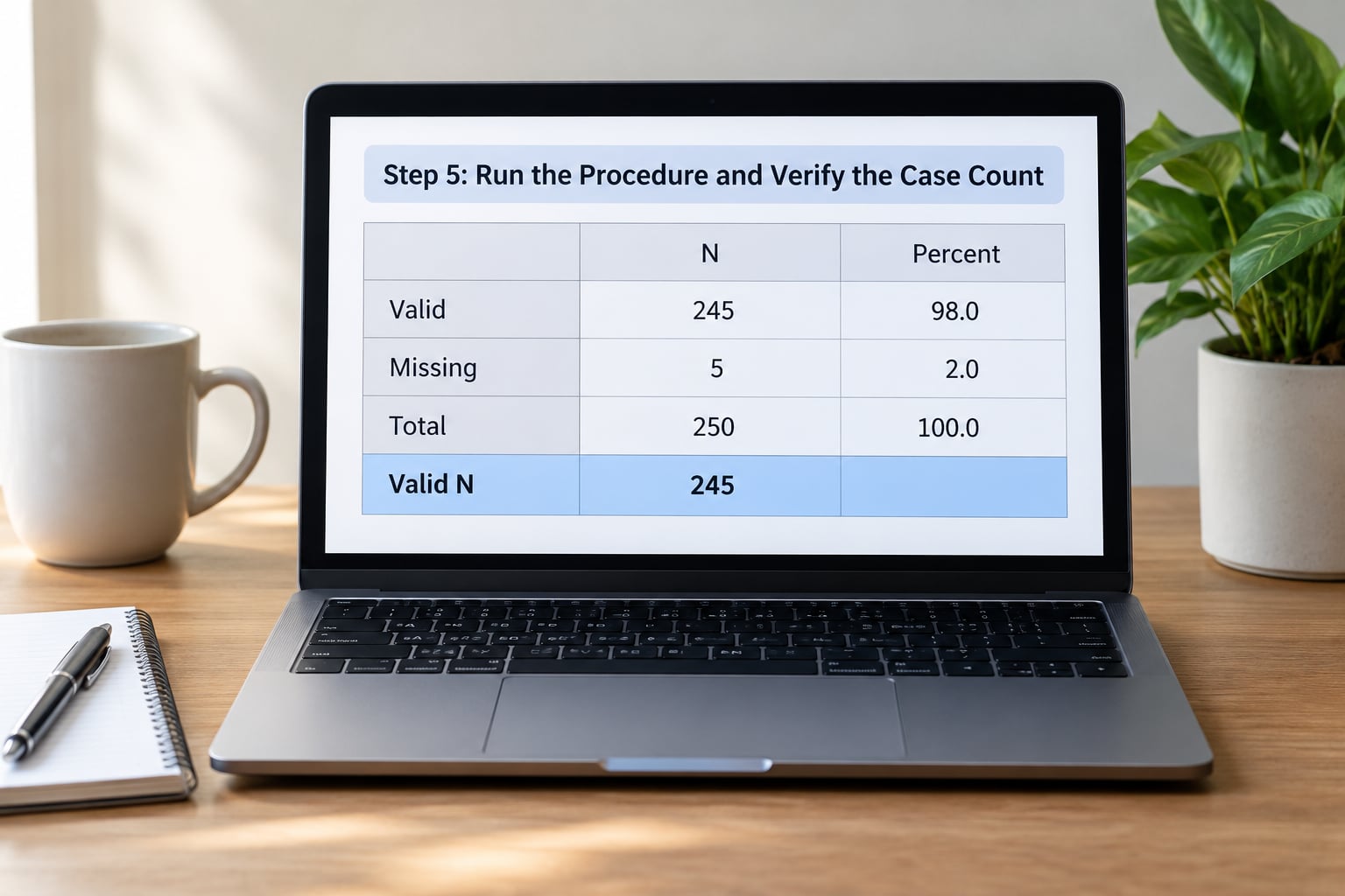 Step 5: Run the Procedure and Verify the Case Count