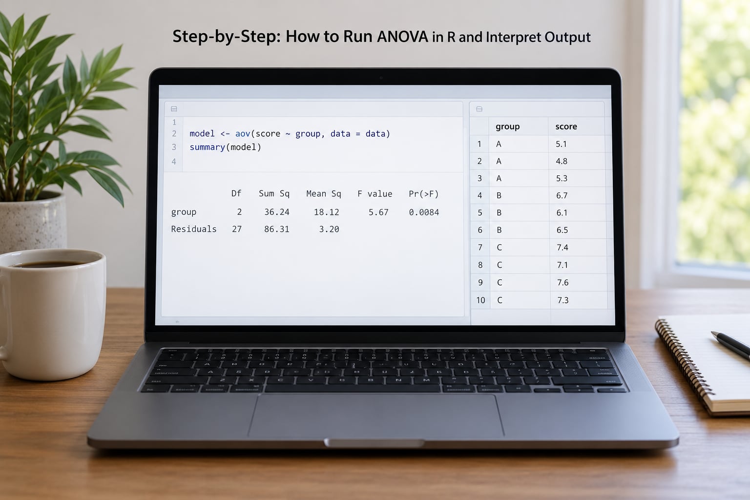 Step-by-Step: How to Run ANOVA in R and Interpret Output
