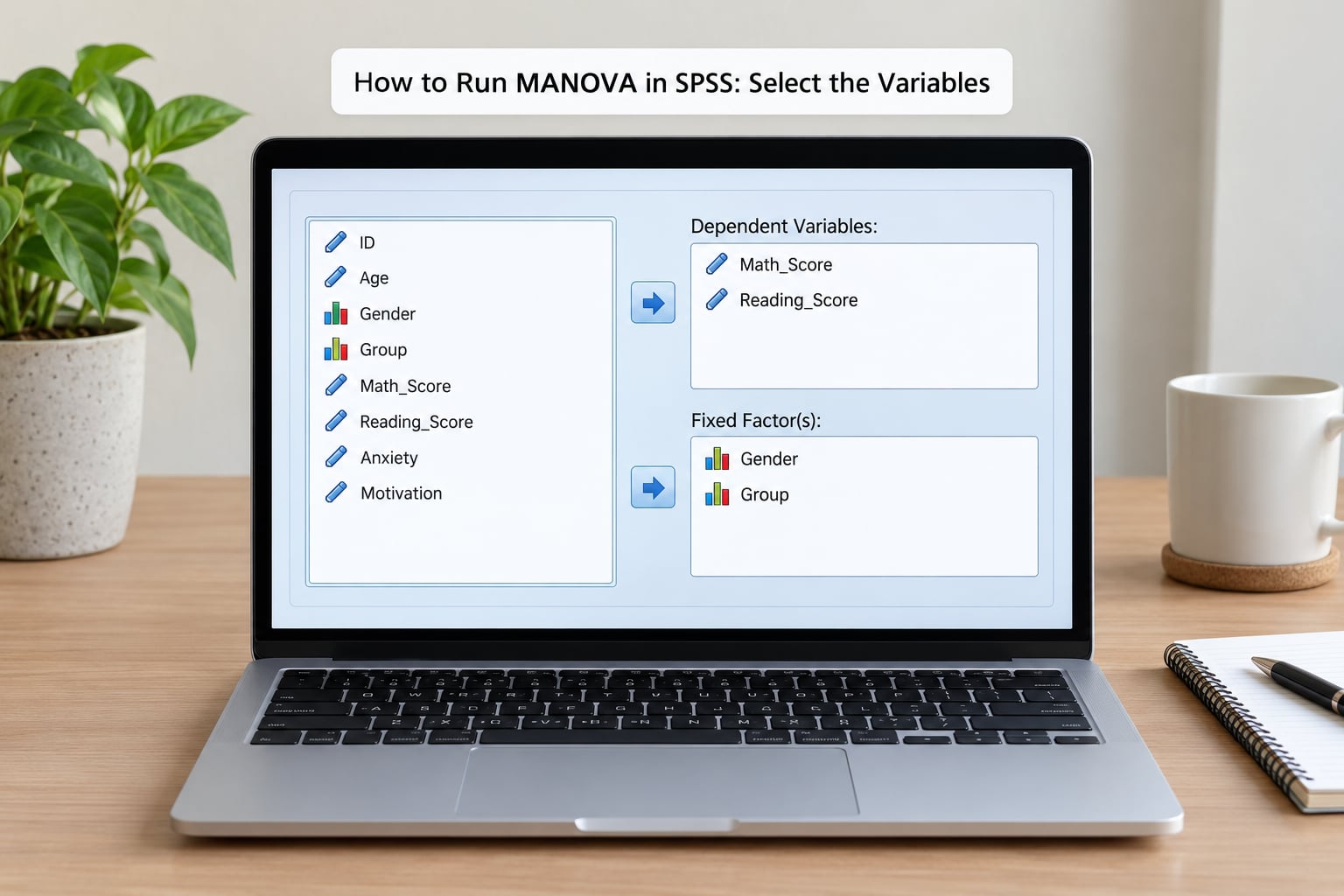 How to Run MANOVA in SPSS: Select the Variables
