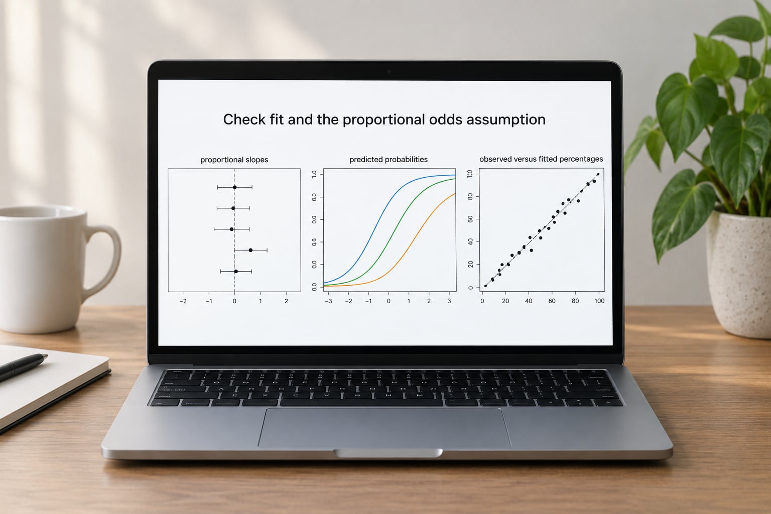 Check fit and the proportional odds assumption