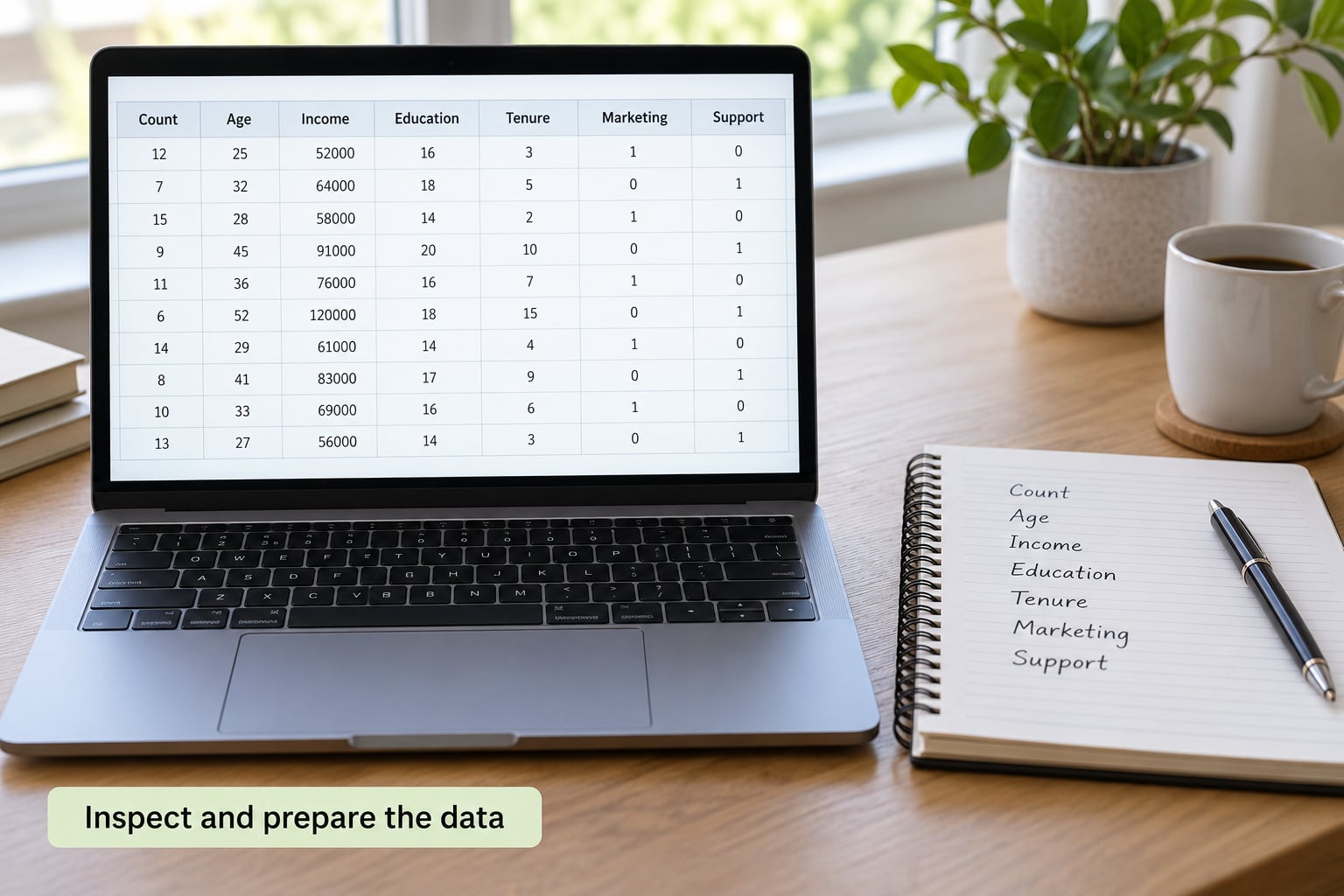 Inspect and prepare the data