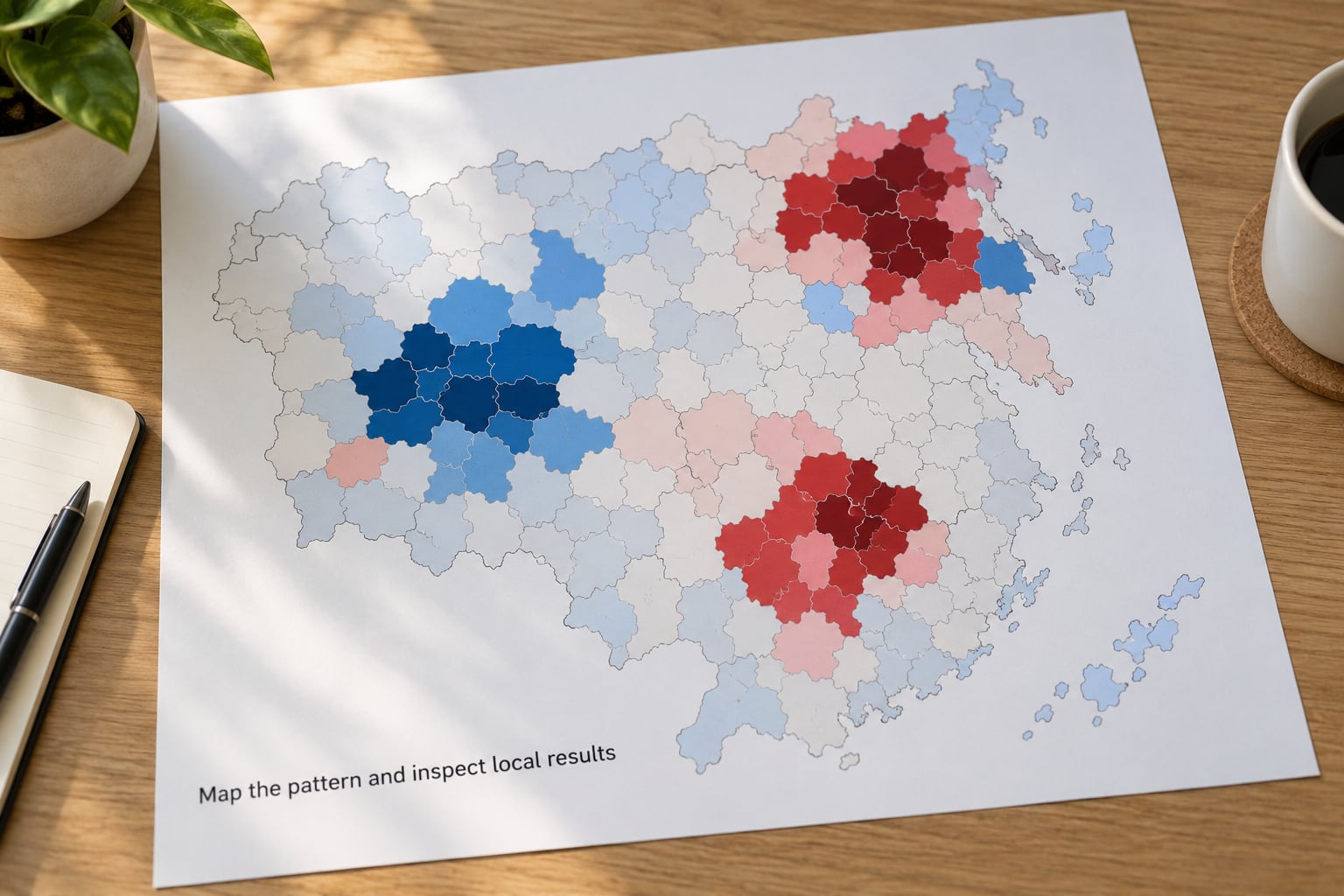 Map the pattern and inspect local results