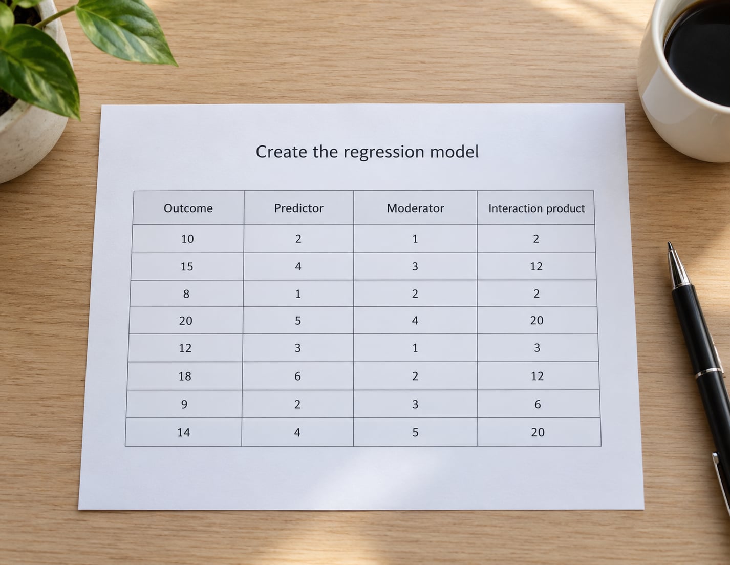 Create the regression model