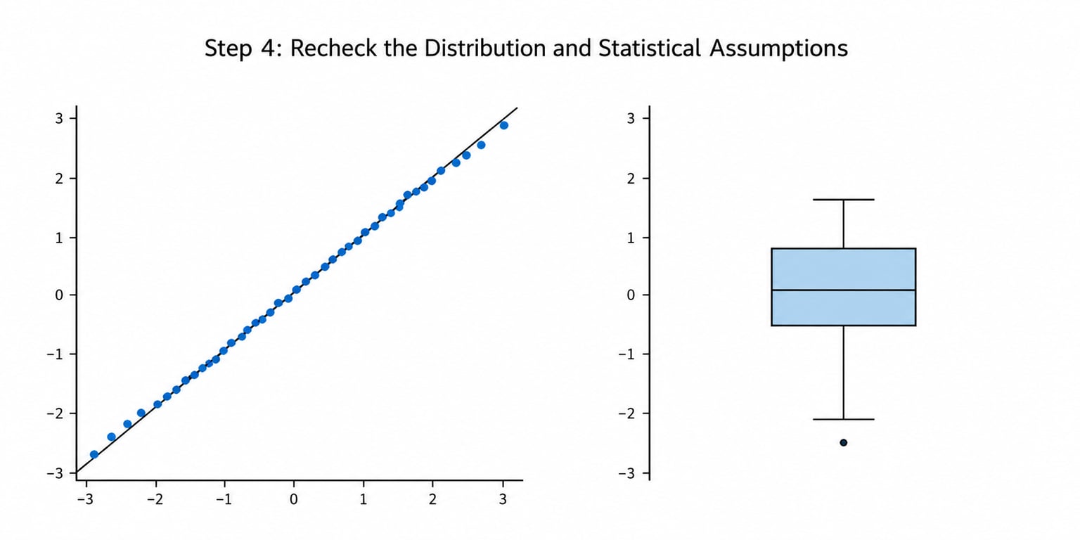 Step 4: Recheck the Distribution and Statistical Assumptions