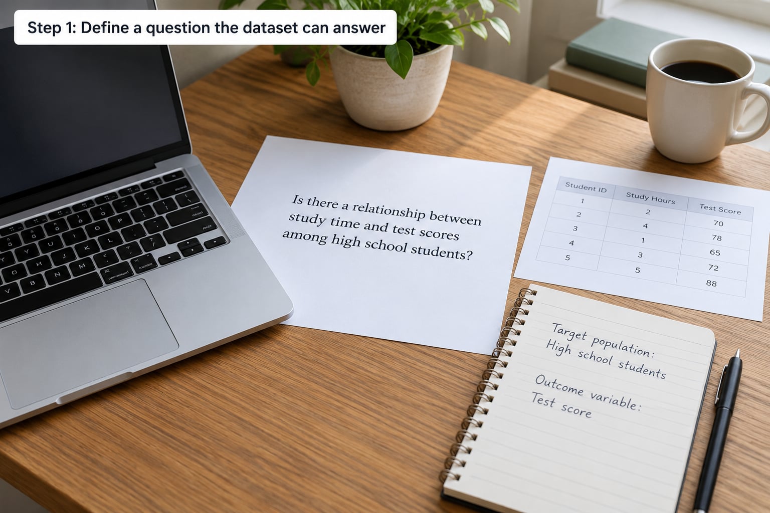 Step 1: Define a question the dataset can answer