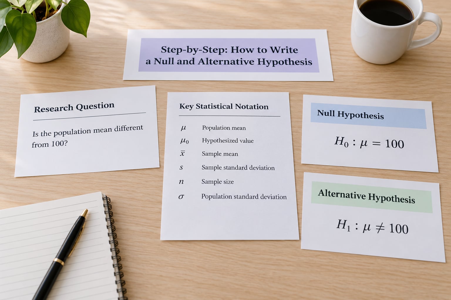 Step-by-Step: How to Write a Null and Alternative Hypothesis