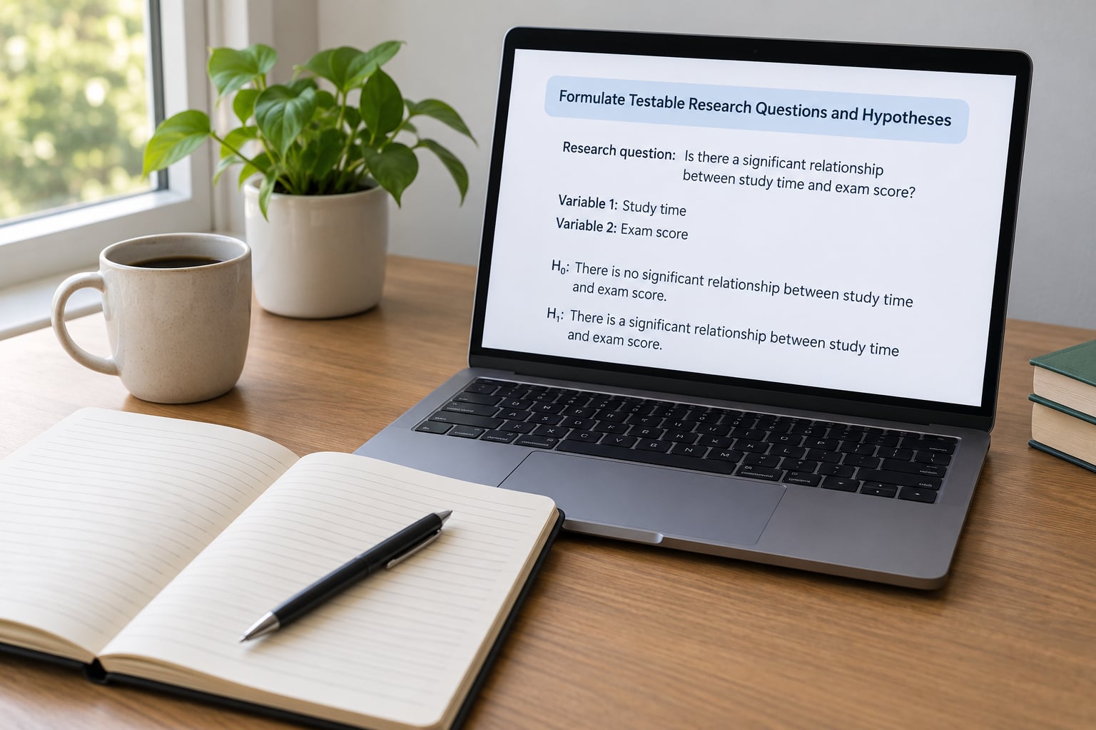 Formulate Testable Research Questions and Hypotheses