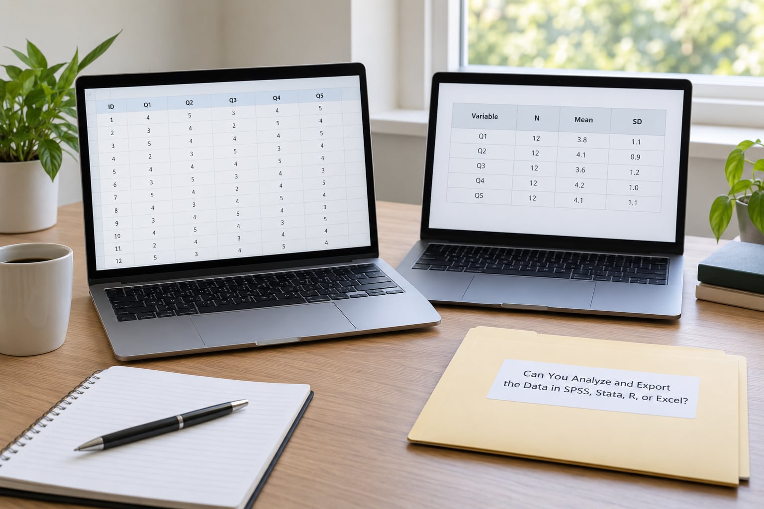 Can You Analyze and Export the Data in SPSS, Stata, R, or Excel?