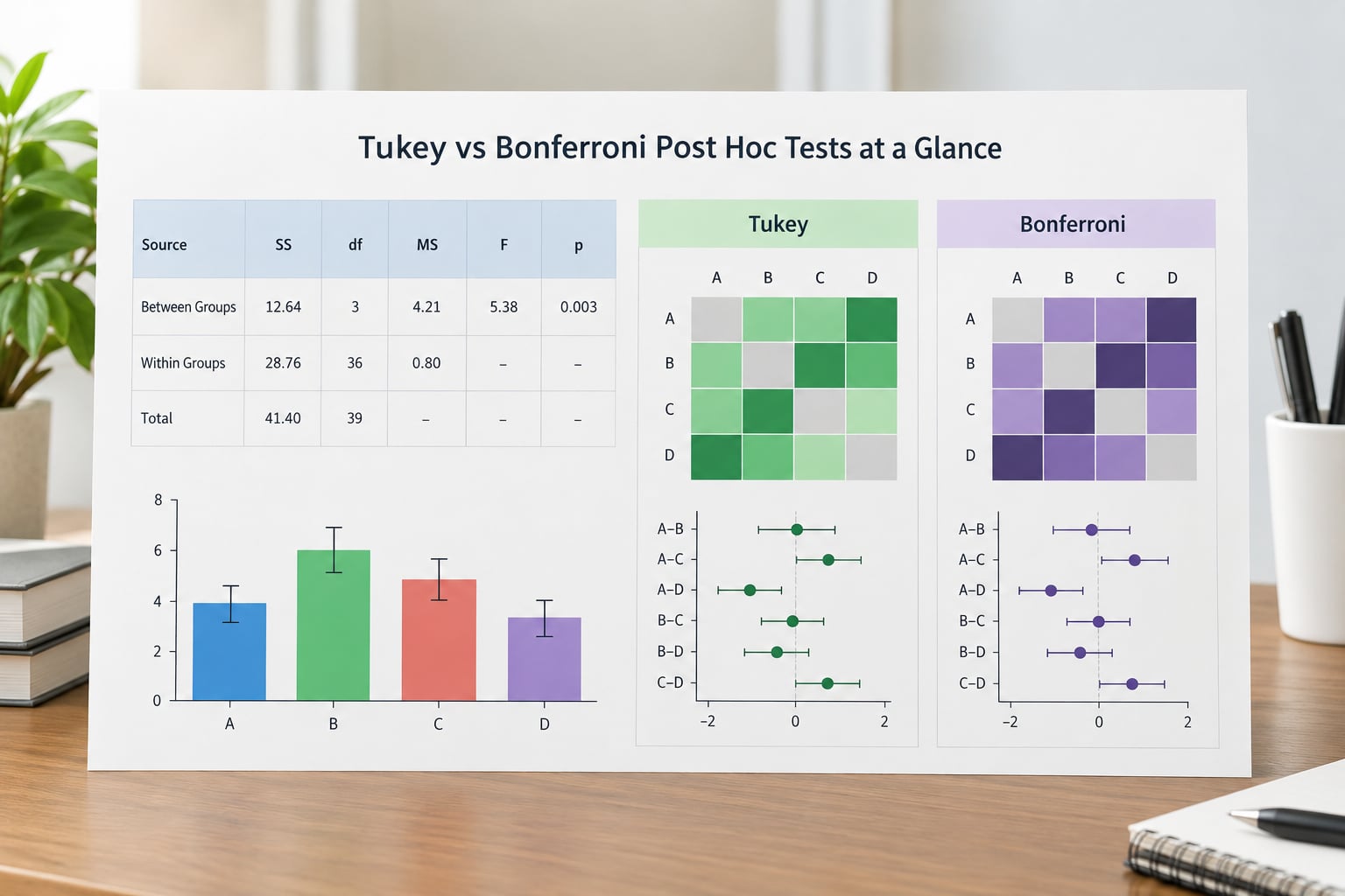 Tukey vs Bonferroni Post Hoc Tests at a Glance