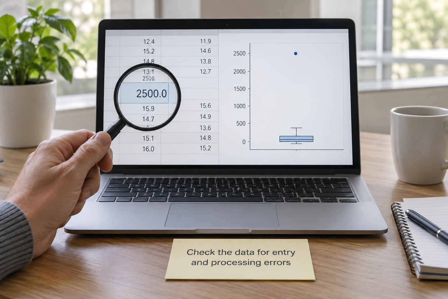 Check the data for entry and processing errors